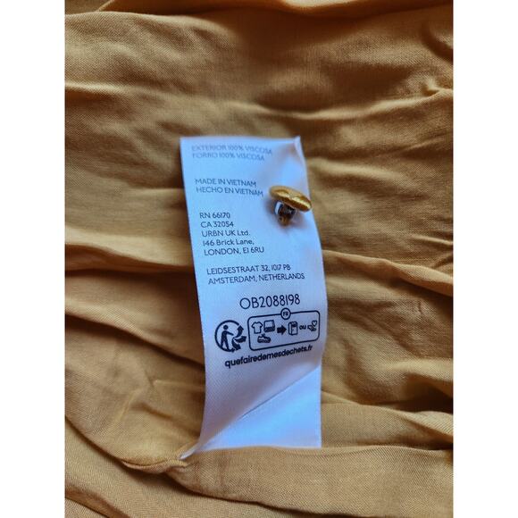 NWT Anthropologie The Somerset Maxi Dress Mock-Neck Edition Sz S Gold #9G506 - Picture 11 of 12